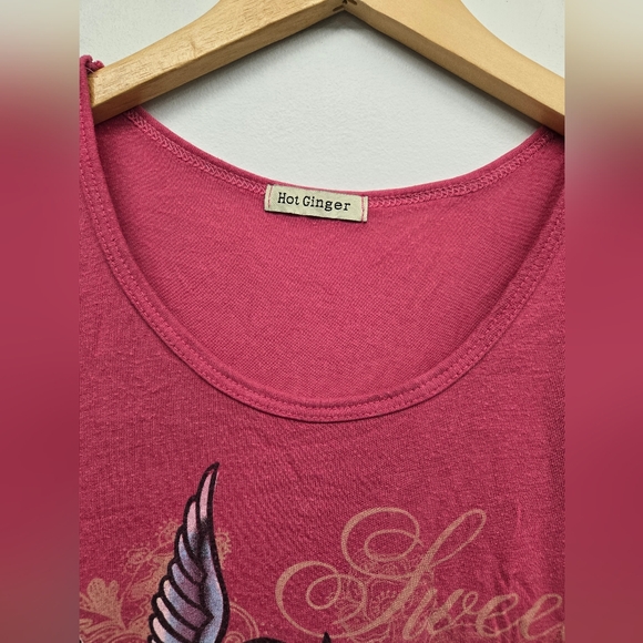 Vintage Hot Ginger Y2K Ed Hardy style Tshirt - Picture 5 of 7